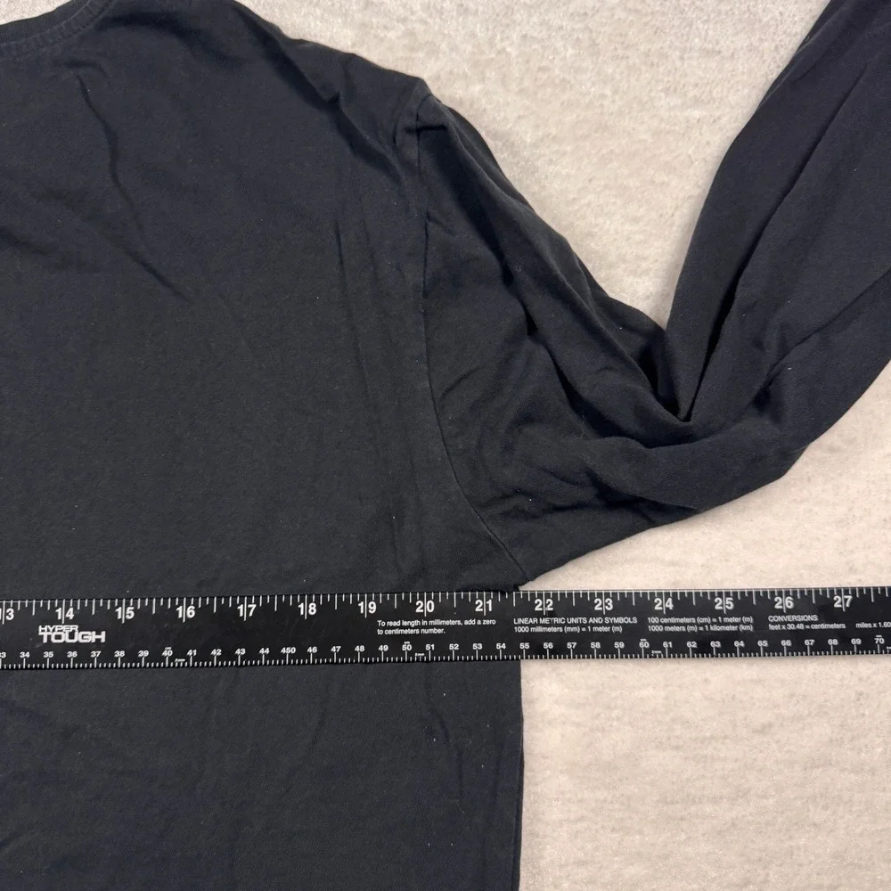 US Polo‎ Assn Mens Long Sleeve T-Shirt Black Crew Neck Cotton Logo Large